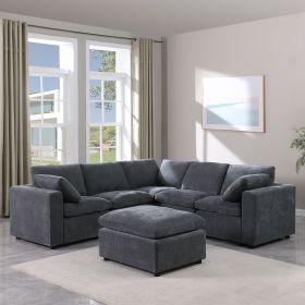 Modular Sectional Sofa, Convertible L Shaped Sofa Couch (Color: as Pic)
