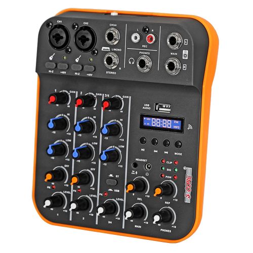 5 Core Audio Interface Mixer 4 Channel PC XLR Bluetooth 5 Core Audio Interface Mixer 4 Channel PC XLR Bluetooth