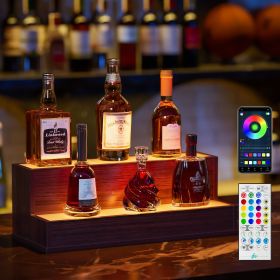 LED Lighted Liquor Bottle Display Shelf, 20 Inch (Color: as Pic)