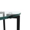 2-layer Tempered Glass End Stand;  Round Coffee Table