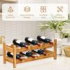 Kitchen Natural Bamboo Wine Rack Display Storage Shelf