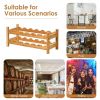 Kitchen Natural Bamboo Wine Rack Display Storage Shelf