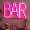 1pc, BAR Neon Light, LED Business Sign w switch, w/o Battery