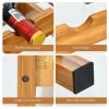 Kitchen Natural Bamboo Wine Rack Display Storage Shelf