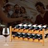 Kitchen Natural Bamboo Wine Rack Display Storage Shelf