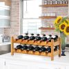Kitchen Natural Bamboo Wine Rack Display Storage Shelf
