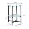 2-layer Tempered Glass End Stand;  Round Coffee Table