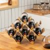 Kitchen Natural Bamboo Wine Rack Display Storage Shelf
