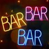 1pc, BAR Neon Light, LED Business Sign w switch, w/o Battery
