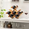 Kitchen Natural Bamboo Wine Rack Display Storage Shelf