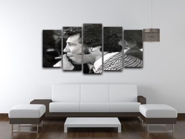 Tom Jones with cigar 5 Split Panel Canvas (Type: Standard Framed Canvas Print (Split-Panel), size: 84" x 40" / 214cm x 100cm (Approx))