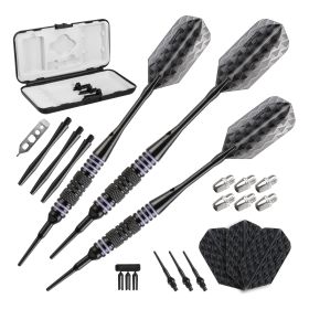 Viper Bobcat Adjustable Soft Tip Darts Rings 16-18 Grams (Color: Purple, size: 16-18 Grams)